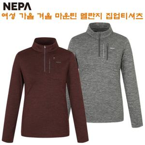[네파][티셔츠 여성티셔츠](7J65404) 여성 가을겨울 마운틴 멜란지 집업티셔츠