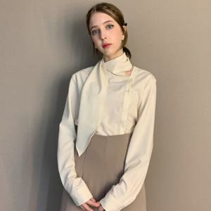 [파슨스] Scarf.Side Button Blouse    [PW2Q0BL07]