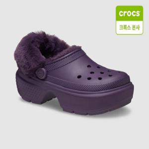 [크록스 본사] 스톰프 라인드 클로그 다크 아이리스 208546-5AS
