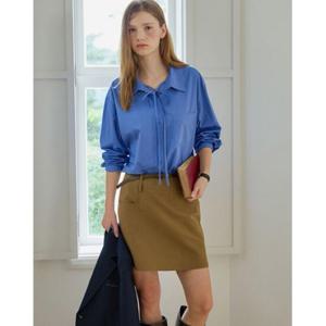 올리브데올리브 (OW4AB755) 리본디테일 데일리핏셔츠 OLIVE  DES  OLIVE