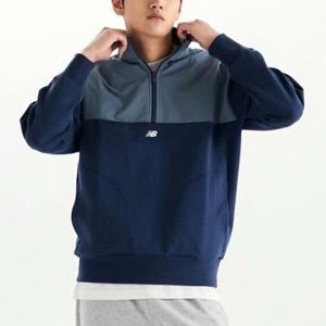 [뉴발란스]공용 애슬레틱 테크 플리스 반집업 맨투맨 네이비 AMT33504 NBNCD4S051-59