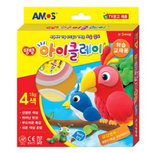 아모스 탱탱 아이클레이 18gx4색 학습교재용 (760