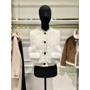 [시슬리] (SALE34461) 니트 배색 퍼 베스트