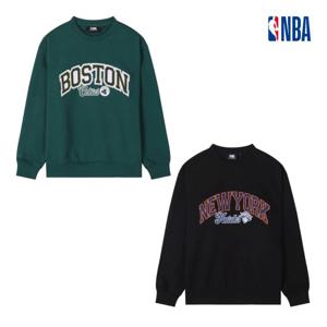 NBA N251TS020P 공용 루즈핏 팀 로고 아치형 맨투맨 티셔츠 STG