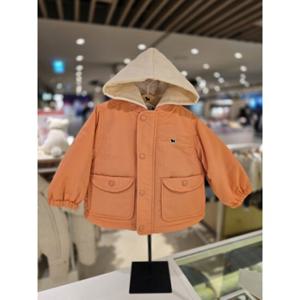 [블루독베이비] 25 SS (OR) 블루독 후드 라이닝 점퍼  조끼 조카 백일 돌 선물 간절기 봄 신상 (4511411201