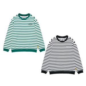 내셔널지오그래픽키즈 K251USW050 남여공용 데일리 베스트아이템 오버핏 스트라이프 맨투맨