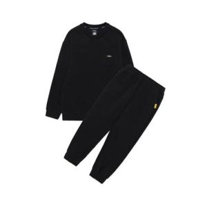 내셔널지오그래픽키즈 K251UPB010 남여공용 데일리 베스트아이템 베이직 맨투맨세트 블랙