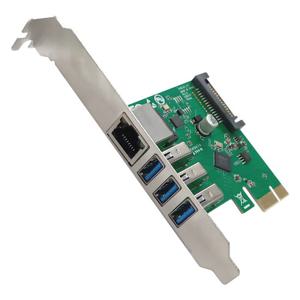 기가랜+USB3.0 3포트 PCIe 확장카드 NEXT 409LU3