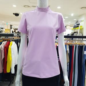 [루이까스텔]여성넥배색로고포인트반팔티셔츠/7FDTS436P