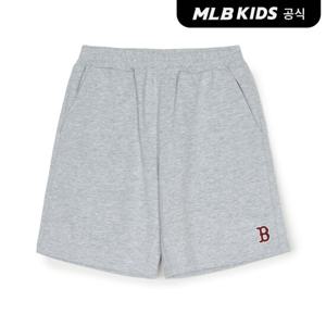 [MLB키즈 공식] 25SS 베이직 스몰로고 반바지 BOS (L.Melange Grey) 7ASPB0153-43MGL