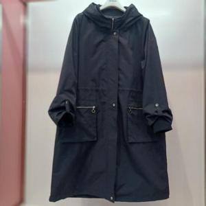 Latium HC06 H라인 허리 밑단 스트링 소매시보리 국내생산 야상사파리 롱집업 점퍼 T2513ct03B