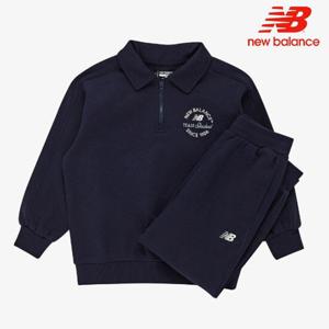 [뉴발란스] 키즈 카라넥 반집업 셋업 NK9YE1103U-59 트레이닝