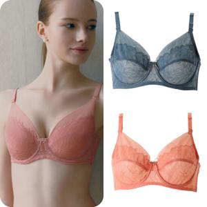 [비너스]D컵 얇은패드 홑겹 망사브라 플라워패턴의 얇은브라 VBR1790D