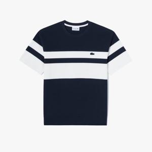 라코스테 공식 남성 오버핏 밀라노 체스트 스트라이프 티셔츠 TH653E-55G 166