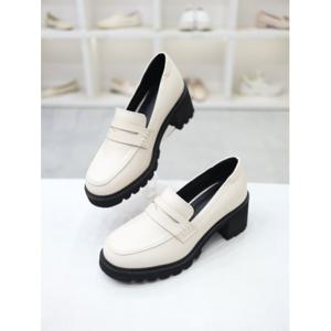 [코디엘루]심플 캐주얼 미들힐 페니 로퍼 6cm CDMD500677