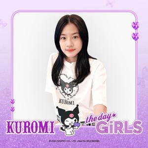 [더데이걸]쿠로미 레터 밴드 크롭 반팔티 TGRA2361K [모다아울렛