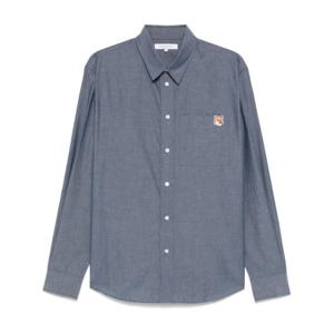 메종키츠네 긴팔 셔츠 OM00432 WC5043P470 Blue