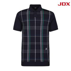 JDX 세이브존07 남성 체크 반팔 스웨터 X2SPV2342