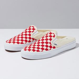 [반스] 체커보드 클래식 Slip-on 슬립온 뮬 레드 남여공용 VN0004KTTLF1