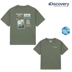 디스커버리키즈 DKRS73053-LKS 키즈 프레시벤트 우표 그래픽(백) 반팔티셔츠