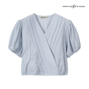 나인식스뉴욕  다트 퍼프 크롭 블라우스 (NP4SH002M0)