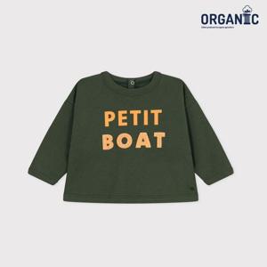 [쁘띠바또]쁘띠바또 베이비 오가닉 부클 로고 스셔츠 (NTW41TM10F_DG)