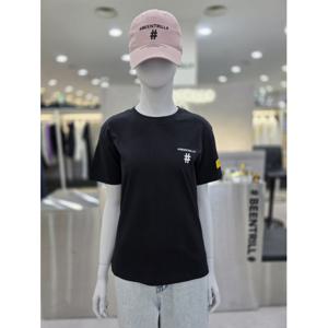[빈트릴]여성 옐로우 해시태그 블랙티셔츠 BA252TS501-BK