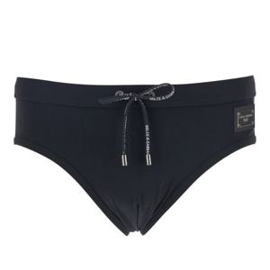 돌체앤가바나 로고 드로스트링 블랙 스윔 브리프 M4A76J ONO05N