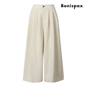 보니스팍스  핀턱 백 밴딩 와이드 팬츠 (XP4PT011M0)
