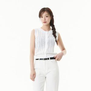 플라스틱아일랜드  (PR2KV481) 크로셰 조직감 오픈 베스트