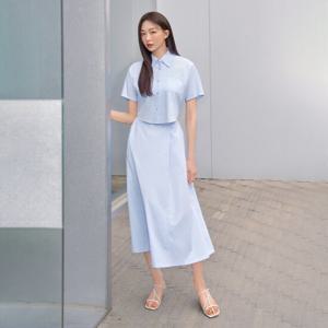플라스틱아일랜드  (PR2WO564) 소매변형 투인원 원피스