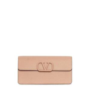 여성 Valentino VLogo 시그니처 폴드오버 탑 클러치 백 GF9ROSECANNELLE