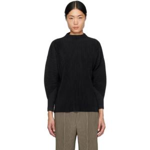 Homme Plisse Issey Miyake 티셔츠 블랙 먼슬리 컬러 노벰버 티셔츠 241729M201001