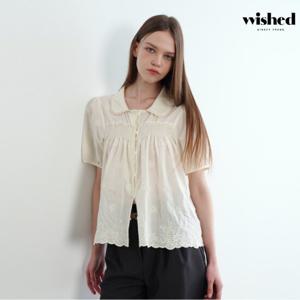[위시드]카라넥 펀칭 반팔 셔츠 (WICBBL011)