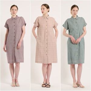 [BCBG] S 킹키 린넨 원피스 (B5M4O682) (사은품증정)