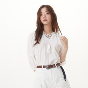 플라스틱아일랜드  (PR2WB508) 테슬 셔링 블라우스