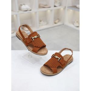 [코디엘루]태슬 캐주얼 플랫 슬링백 샌들 2cm CDSP500752