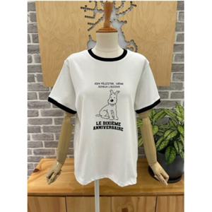 [레코브] 10주년퍼피배색반팔티 LC31D7ST511X