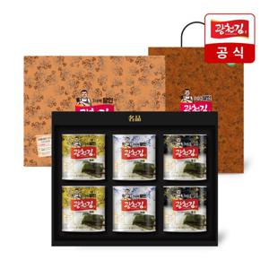 [광천김] 고급 선물세트 6호 (캔김6캔 +쇼핑백)