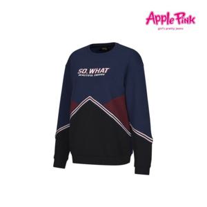 [애플핑크][애플핑크] 삼각절개 테이핑 기모 맨투맨 (APK8O769GS