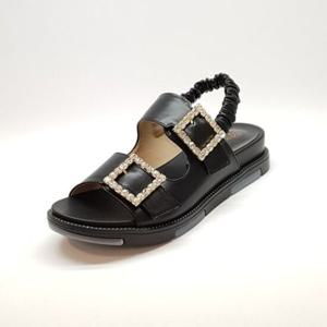 여성 비즈장식 샌들 (굽 4CM) 820052_K-040 블랙