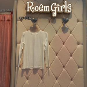 로엠걸즈 DP01 라운드 퍼프소매 티블라우스 RGLW2411P