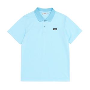 [내셔널지오그래픽 키즈] K222UPL810 스몰로고 피케 반팔 티셔츠 SKY BLUE
