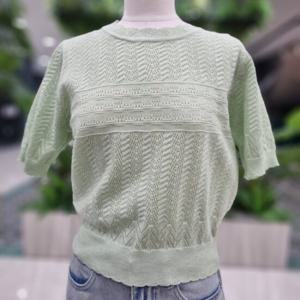 [레코브]배색반팔펀칭니트 2컬러 LC31D5KN525X