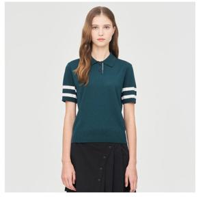 [링스골프][24SS]여성 소매 띠배색 카라 스웨터 L21D1SR253_GN