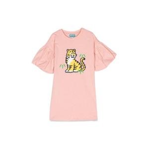 겐조 주니어 여아 피치 애니멀 원피스 K12332K_43G
