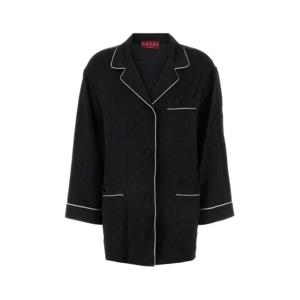구찌 여성 블랙 Satin 새틴 자수 파자마 상의 797729ZAQKJ 1043