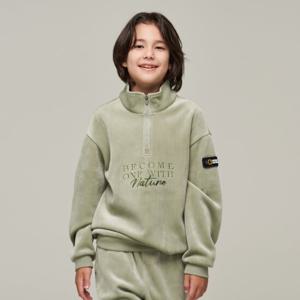 내셔널지오그래픽키즈 K244USW990 코듀로이 반집업 맨투맨 LIGHTKHAKI