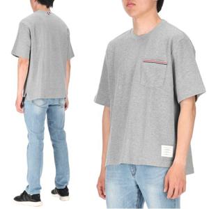 삼선 포켓 MJS183A 07323 055 남성 오버핏 반팔티셔츠