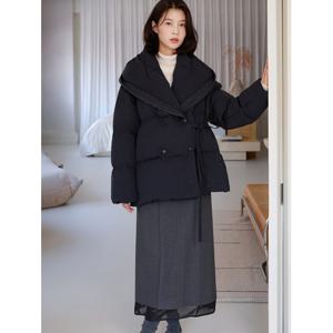 [올리브데올리브]밑단 포인트 H라인 롱 스커트 (OW4WS968)